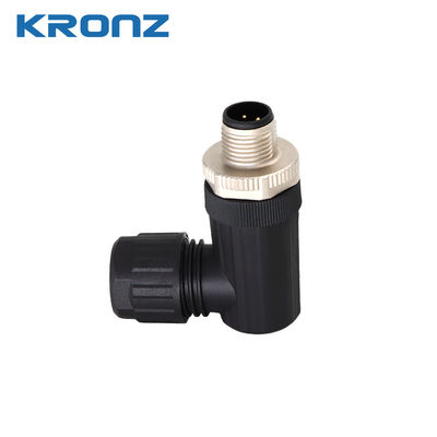M12 Sensor Connector Angled Screw Waterproof IP67 Circular Connectors 5-pin A Code