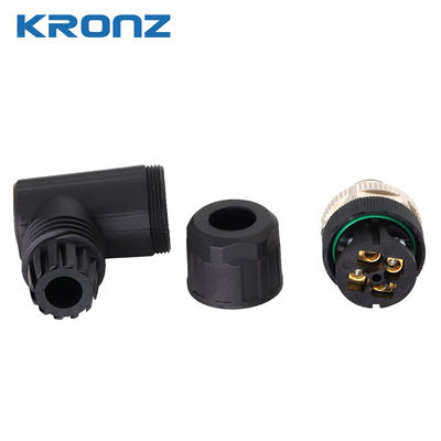 M12 Sensor Connector Angled Screw Waterproof IP67 Circular Connectors 5-pin A Code