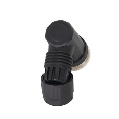 Angle Outlet 4-8mm Gold-plated Contact Surface M12 Connector for Coding Applications