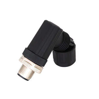 Angle Outlet 4-8mm Gold-plated Contact Surface M12 Connector for Coding Applications