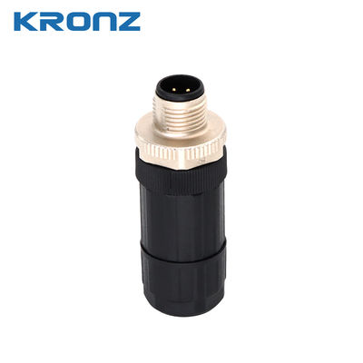 Industrial M12 Circular Connector With Rated Current 4A 250V Screw Connect A-code 4-pin