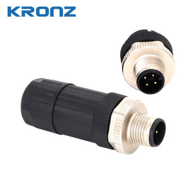 M12 Connector 60V Voltage Straight 5-pin A Code Field-wirable Circular Connectors