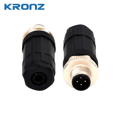 M12 Connector 60V Voltage Straight 5-pin A Code Field-wirable Circular Connectors
