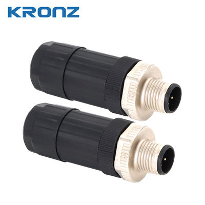4 Pins M12 Connector A-code With Insulation Resistance ≥100MΩ Brass Contact Nut Material