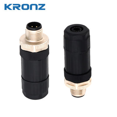 M12 Circular Connector 8 Pin Waterproof IP67 4-8mm IEC 61076-2-101 Industrial Connectors