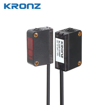 12-24V DC Photoelectric Sensors Diffuse Reflection 40-300mm Sensing Range For White Paper